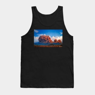 Red Mountain by the Sea Tank Top